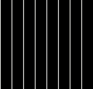 Vertical parallel stripes pattern on Crepe Techno Printed Jerin, stretch knit fabric. BLACK/IVORY