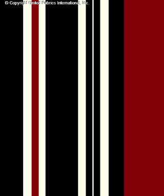 Vertical stripes pattern with thick and thin lines, stretch crepe fabric for prom dresses BLACK/RUBY/IVORY