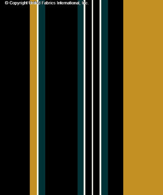 Striped pattern with wide and narrow vertical bands, Stretch Crepe Fabric texture BLACK/MUSTARD/TEAL