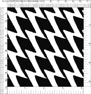 Symmetrical zigzag pattern on Crepe Techno Printed Darren knit fabric, stretch crepe texture