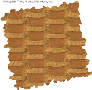Textured honeycomb knit pattern with dimensional raised geometric shapes for dynamic designs MUSTARD