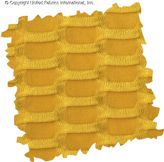 Textured honeycomb knit pattern with dimensional raised geometric shapes for dynamic designs YELLOW