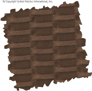 Textured honeycomb knit pattern with dimensional raised geometric shapes for dynamic designs BROWN