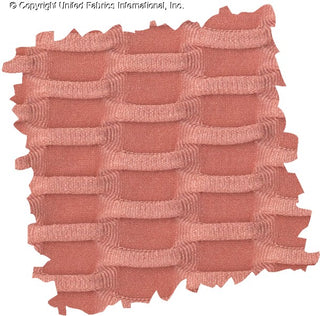 Textured honeycomb knit pattern with dimensional raised geometric shapes for dynamic designs SALMON