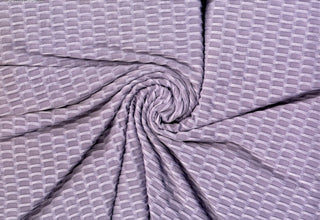 Textured honeycomb knit pattern with dimensional raised geometric shapes for dynamic designs LAVENDER