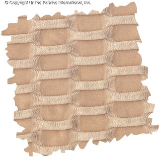 Textured honeycomb knit pattern with dimensional raised geometric shapes for dynamic designs OATMEAL