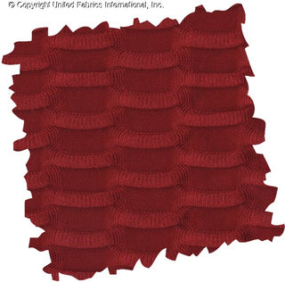 Textured honeycomb knit pattern with dimensional raised geometric shapes for dynamic designs RED