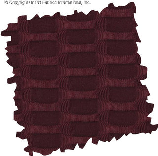 Textured honeycomb knit pattern with dimensional raised geometric shapes for dynamic designs MERLOT