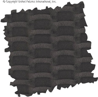 Textured honeycomb knit pattern with dimensional raised geometric shapes for dynamic designs CHARCOAL