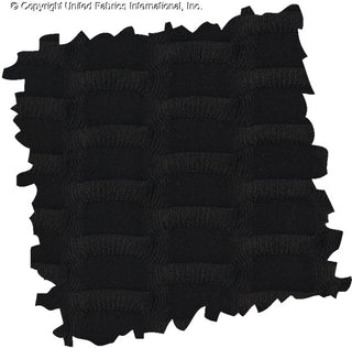 Textured honeycomb knit pattern with dimensional raised geometric shapes for dynamic designs BLACK