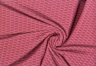 Textured honeycomb knit pattern with dimensional raised geometric shapes for dynamic designs MAUVELICIOUS