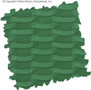 Textured honeycomb knit pattern with dimensional raised geometric shapes for dynamic designs PARIS GREEN
