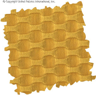 Stretch knit fabric featuring a raised honeycomb pattern with a structured, textured jacquard weave YELLOW