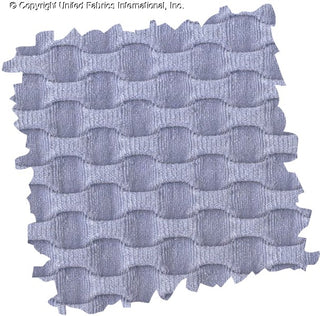 Stretch knit fabric featuring a raised honeycomb pattern with a structured, textured jacquard weave CHAMBRAY