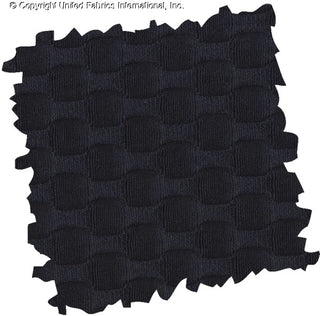 Stretch knit fabric featuring a raised honeycomb pattern with a structured, textured jacquard weave NAVY