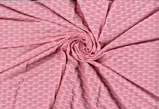 Honeycomb Jacquard Martell 270 GSM Knit Fabric by the Yard Stretchy Yoga Legging Scuba Top Dress Pants Sewing Activewear Designer Sports