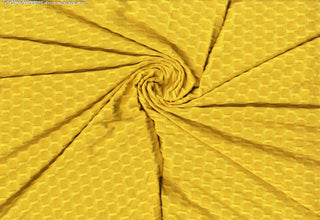 Honeycomb Jacquard Martell 270 GSM Knit Fabric by the Yard Stretchy Yoga Legging Scuba Top Dress Pants Sewing Activewear Designer Sports