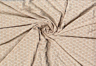 Raised honeycomb texture; ideal for leggings, yoga tops, or sculpted fashionwear