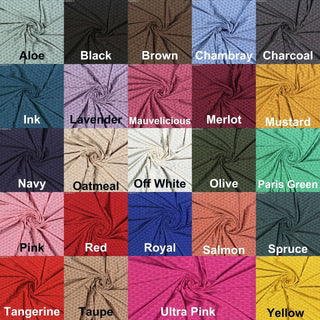 Raised honeycomb texture; ideal for leggings, yoga tops, or sculpted fashionwear