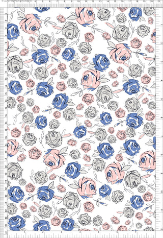 Elven Sketch Rose Print High Multi Chiffon