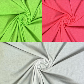 Poly Spun Slub Jersey Knit Fabric By Yard, Many Colors In Stock, Free Shipping
