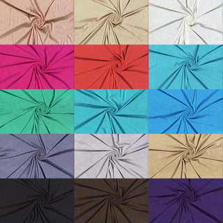 Rayon Slub Spandex Palm Knit Fabric Per Yard, Many Colors, Free Shipping