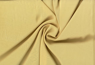 Sheer, soft, lightweight chiffon fabric for bridal gowns, flowy dresses, or elegant curtains. TAN