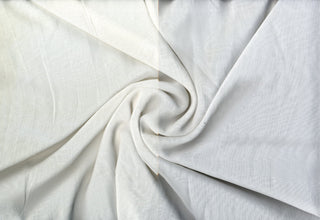 Sheer, soft, lightweight chiffon fabric for bridal gowns, flowy dresses, or elegant curtains. OFF WHITE
