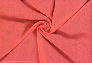 Sheer, soft, lightweight chiffon fabric for bridal gowns, flowy dresses, or elegant curtains. NEON PINK