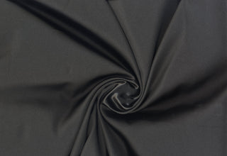 Solid Charmeuse Satin, 100% polyester, 58/60" wide, silky, shiny, 80 GSM, great for dresses, bridal, decor, easy to sew. BLACK