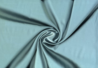 Solid Charmeuse Satin, 100% polyester, 58/60" wide, silky, shiny, 80 GSM, great for dresses, bridal, decor, easy to sew. SEAFOAM 10107-1