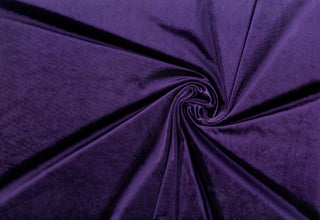Velvet Stretch Knit Fabric, 92% polyester, 8% spandex, soft four-way stretch, sold by the yard for sewing & crafts.
