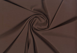 Crepe Woven Spandex Lenox Sewing Fabric by the Yard - Bridal Stretch Crepe Dress Fabric BROWN