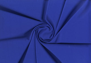 Crepe Woven Spandex Lenox Sewing Fabric by the Yard - Bridal Stretch Crepe Dress Fabric COBALT