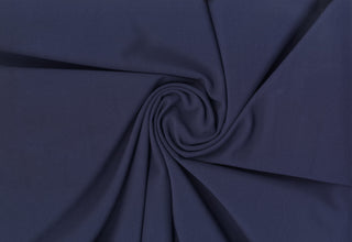 Crepe Woven Spandex Lenox Sewing Fabric by the Yard - Bridal Stretch Crepe Dress Fabric NAVY