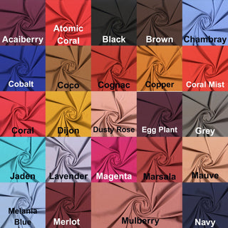 Crepe Woven Spandex Lenox Sewing Fabric by the Yard - Bridal Stretch Crepe Dress Fabric