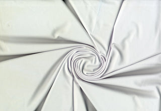 Versa Jersey fabric, 82% polyester, 18% spandex, 4-way stretch, 250 GSM, ideal for activewear and apparel. WHITE (OPTICAL)
