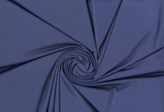Versa Jersey fabric, 82% polyester, 18% spandex, 4-way stretch, 250 GSM, ideal for activewear and apparel. DENIM