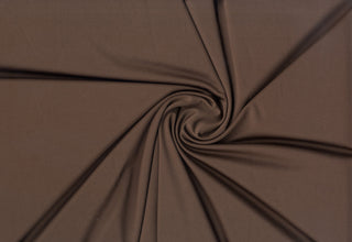 Versa Jersey fabric, 82% polyester, 18% spandex, 4-way stretch, 250 GSM, ideal for activewear and apparel. BROWN