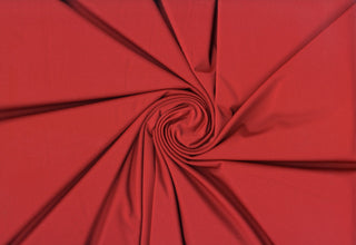 Versa Jersey fabric, 82% polyester, 18% spandex, 4-way stretch, 250 GSM, ideal for activewear and apparel. RUBY