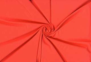 Versa Jersey fabric, 82% polyester, 18% spandex, 4-way stretch, 250 GSM, ideal for activewear and apparel. NEON CORAL