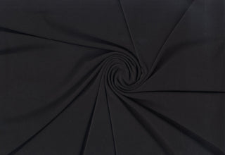 ITY jersey spandex stretch knit fabric with fluid drape and 4 way stretch for apparel sewing BLACK