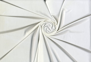 Venezia jersey spandex stretch Shiny knit fabric with 4 way stretch for apparel and dressmaking OFF WHITE