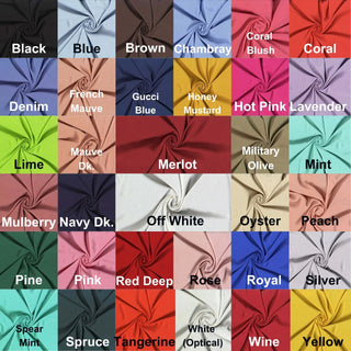 Soft lightweight 100% rayon challis fabric, perfect for breezy tops, dresses, crafts, and home décor.