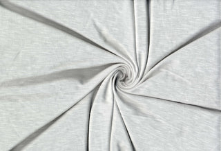 Soft stretch slub jersey knit in 100% polyester, ideal for DIY apparel, crafts, and sublimation. WHITE-PFP