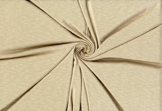 Soft stretch slub jersey knit in 100% polyester, ideal for DIY apparel, crafts, and sublimation. OYSTER