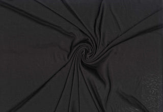 Soft stretch slub jersey knit in 100% polyester, ideal for DIY apparel, crafts, and sublimation. BLACK