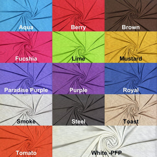 Soft lightweight 100% rayon challis fabric, perfect for breezy tops, dresses, crafts, and home décor.