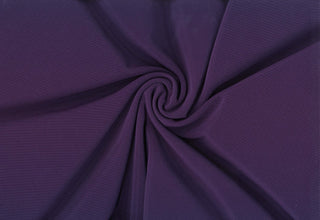 Ottoman Dynasty stretch knit with Ponte finish and rib texture, ideal for dresses, crafts, and evening wear. PLUM