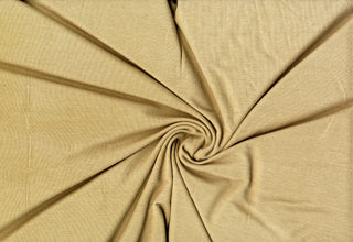 Soft stretch Jersey Hacci Miami knit fabric, 96% rayon, 4% spandex, ideal for apparel, crafts, and decor. CAMEL